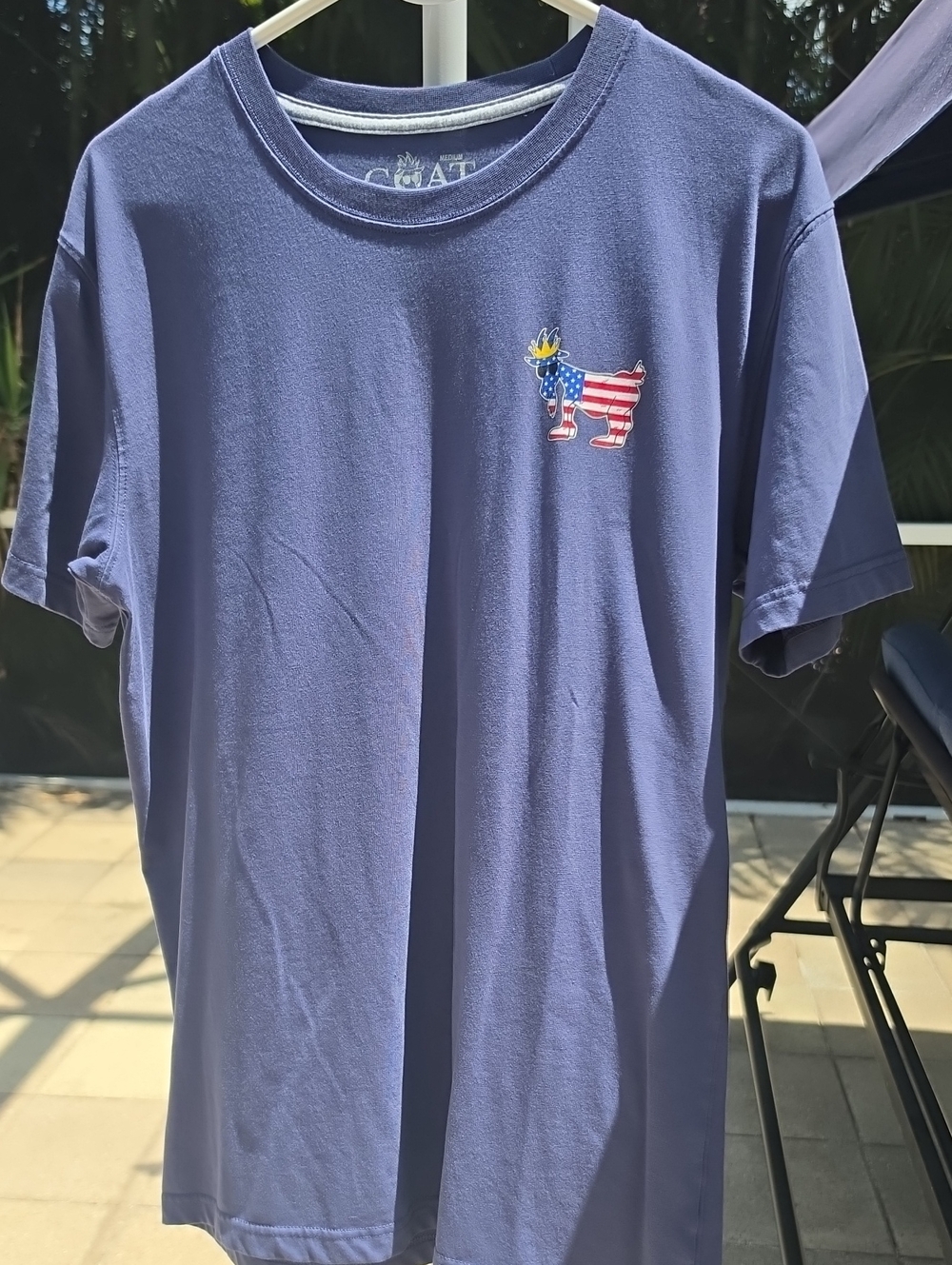 GOAT USA Logo Tee in Periwinkle